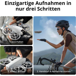 DJI Neo Motion Fly More Combo, Minidrohne mit 4K UHD-Kamera für Erwachsene, 135 g selbstfliegende Drohne, die dir folgt,