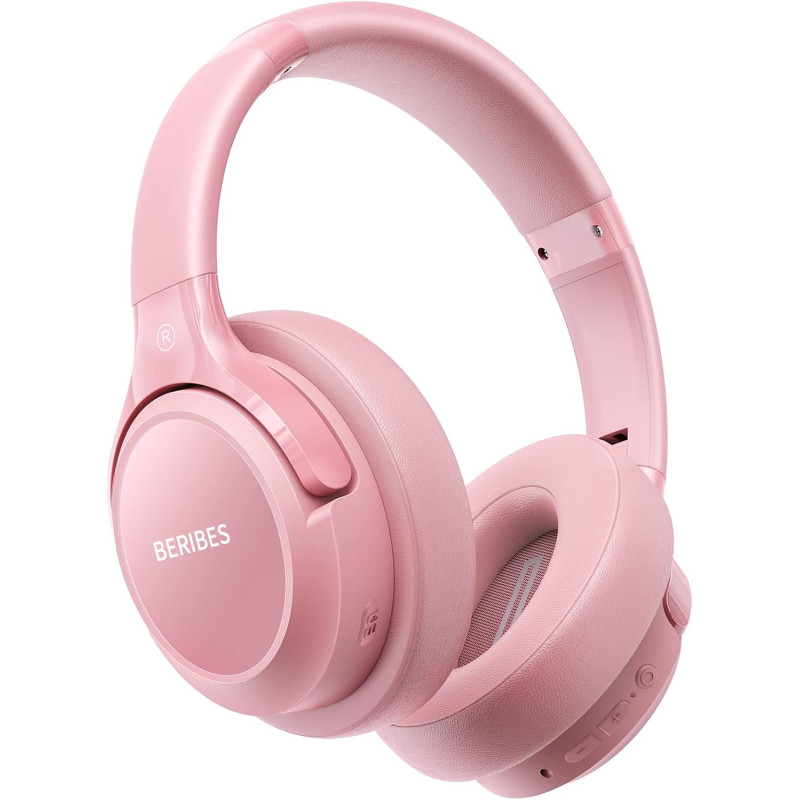 BERIBES Bluetooth Kopfhörer Over Ear, 65 Std Kopfhörer Kabellos Bluetooth mit 6 EQ-Modi, HiFi Stereo, Eingebautes Mikrofon,