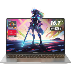 ACEMAGIC Laptop 16.1 Inch FHD Display,Ryzen 7 5700U,16 Thread,4.3 GHz,16GB DDR4 512GB SSD M.2,Metallgehäuse Computer,WiFi 6,