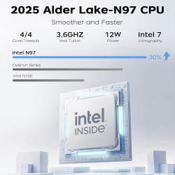 ACEMAGIC Laptop Computer 16 Zoll - Quad-Core Alder Lake N-97 Prozessor bis zu 3.6GHz (Beat N5095) Notebook Computer, 16GB Ram