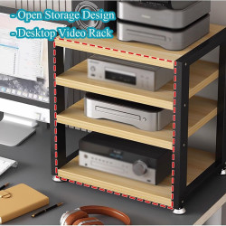 3/4-stöckiges Hifi-Gestell – Kleiner Sound-Lautsprecherständer & Stereo-Medienschrank für Heimkino, Plattenspielerturm,
