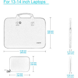 Laptop Hülle 14 Zoll mit Kleiner Tasche, Neopren-Computertasche, kompatibel mit MacBook Pro 14" M4/M3/M2/M1 (2025–2021), MacBook