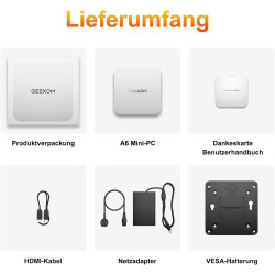 GEEKOM A6 Mini PC, 3-Jahre-Support, mit AMD Ryzen 7 6800H | Metallgehäuse | 16GB DDR5 RAM 512GB SSD, Mini Desktop PC für
