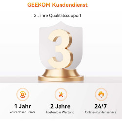GEEKOM A6 Mini PC, 3-Jahre-Support, mit AMD Ryzen 7 6800H | Metallgehäuse | 16GB DDR5 RAM 512GB SSD, Mini Desktop PC für