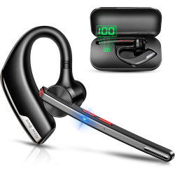 New bee Bluetooth Headset Wireless V5.2 mit 80h Spielzeit Bluetooth Freisprech Headset mit CVC 8.0 und ENC Dual Mic für