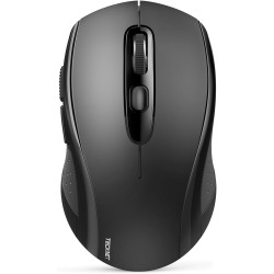 TECKNET Bluetooth Maus, 4000 DPI Maus Kabellos (Tri-Mode: BT 5.0/3.0+2.4GHz) Funkmaus mit USB-Empfänger, Ergonomische Tragbare