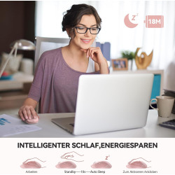 TECKNET Bluetooth Maus, 4000 DPI Maus Kabellos (Tri-Mode: BT 5.0/3.0+2.4GHz) Funkmaus mit USB-Empfänger, Ergonomische Tragbare