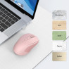TECKNET Bluetooth Maus, 4000 DPI Maus Kabellos (Tri-Mode: BT 5.0/3.0+2.4GHz) Funkmaus mit USB-Empfänger, Ergonomische Tragbare