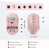 TECKNET Bluetooth Maus, 4000 DPI Maus Kabellos (Tri-Mode: BT 5.0/3.0+2.4GHz) Funkmaus mit USB-Empfänger, Ergonomische Tragbare