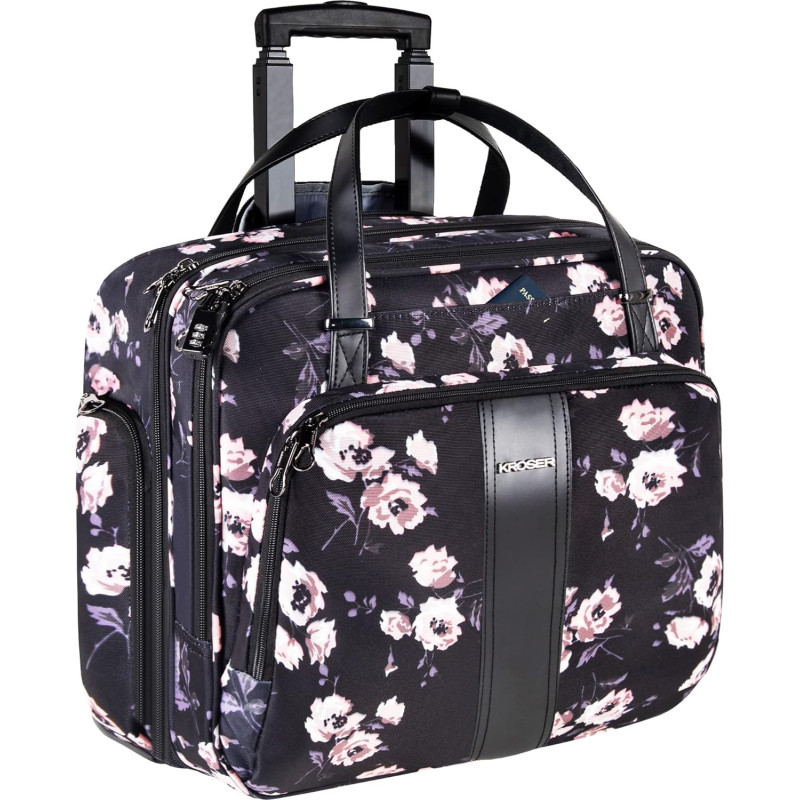KROSER Trolley Business Laptop Case Laptoptasche Rollkoffer mit Rädern Bis zu 15,6 Zoll Laptop wasserdichte Übernacht-Rolltasche