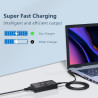 Universal-Ladegerät 90 W Laptop kompatibel mit Lenovo Dell HP Acer ASUS Toshiba Samsung Notebook Ultrabook Chromebook, Netzkabel