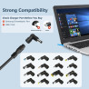 Universal-Ladegerät 90 W Laptop kompatibel mit Lenovo Dell HP Acer ASUS Toshiba Samsung Notebook Ultrabook Chromebook, Netzkabel