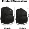 MATEIN Business Trolley Reiserucksack mit Rollen, Groß Rolling 17 Zoll Laptop Rucksack Reisetasche mit Rädern Herren Handgepäck