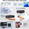 Blackview MP60 Mini PC Win 11 Pro, Intel Twin Lake N150, 16GB DDR4 RAM 512GB M.2 SSD, 4K@60HZ UHD Dual Display HDMI, Dual