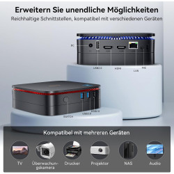 Blackview MP60 Mini PC Win 11 Pro, Intel Twin Lake N150, 16GB DDR4 RAM 512GB M.2 SSD, 4K@60HZ UHD Dual Display HDMI, Dual