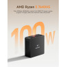 MINIS FORUM UM760 Slim Mini PC, AMD Ryzen 5 7640HS Mini Computer (6C/12T, bis zu 5.0GHz), 32GB DDR5 RAM und 1TB SSD PCIe 4.0,
