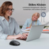 TECKNET Silent Kabellose Maus, Wiederaufladbar Funkmaus 4800 DPI, 2,4 GHz Optische Computer Maus für Laptop, PC, Mac, 6 Tasten,
