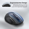 TECKNET Silent Kabellose Maus, Wiederaufladbar Funkmaus 4800 DPI, 2,4 GHz Optische Computer Maus für Laptop, PC, Mac, 6 Tasten,