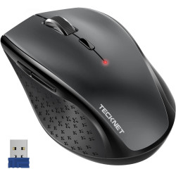 TECKNET Kabellose Maus, 4800 DPI 2.4G Funkmaus mit USB Empfänger, 30 Monate Batterielaufzeit, Optical Tracking, Wireless Maus