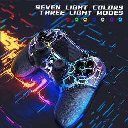 AceGamer Wireless Controller für PS4, Game Controller kompatibel mit PS4/Pro/Slim/PC Gamepad mit Turbo/Zurück Taste/Dual