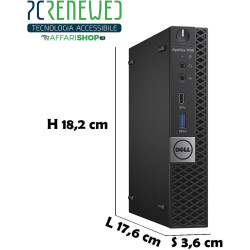 Dell Mini PC Optiplex 7050 Desktop-Computer Windows 11 Pro + Office | Core i5 6500t | RAM 16 GB | SSD M.2 256 NVME + HDD 500 GB