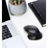 Amazon Basics Ergonomische kabellose Maus mit Schnell-Scrolling, normale Größe, Schwarz