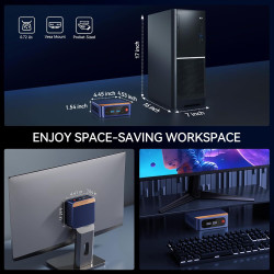 SOAYAN Mini PC, Twin Lake N150 Mini Computer (bis zu 3.6GHz), 16GB DDR4 512GB SSD Mini Desktop Computer 4K UHD Dual