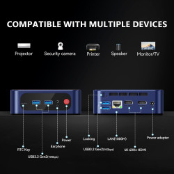 SOAYAN Mini PC, Twin Lake N150 Mini Computer (bis zu 3.6GHz), 16GB DDR4 512GB SSD Mini Desktop Computer 4K UHD Dual