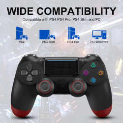 SWCTIM Wireless Controller für PS4,Game Controller Kompatibel mit PS4/Slim/Pro,Gamepad Joystick mit 3.5mm