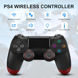 SWCTIM Wireless Controller für PS4,Game Controller Kompatibel mit PS4/Slim/Pro,Gamepad Joystick mit 3.5mm