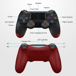 SWCTIM Wireless Controller für PS4,Game Controller Kompatibel mit PS4/Slim/Pro,Gamepad Joystick mit 3.5mm
