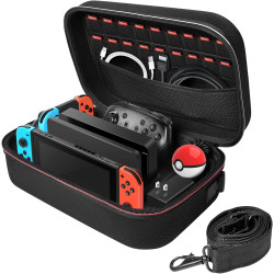 Tasche für Nintendo Switch, Deluxe Harte Hülle Case Tragetasche Reise Portable Schutz für Nintendo Switch Konsolle, Switch Dock,