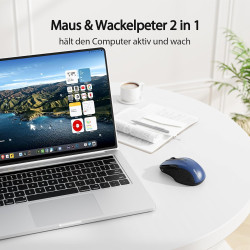 TECKNET Bluetooth Maus, Wiederaufladbare Maus Kabellos(DREI Modi: BT 5.0/3.0 + 2.4G), 4800 DPI, Ergonomische Leise Funkmaus für