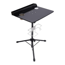 Professional Salon Tattoo Table Desk, Adjustable Height Tattoo Workstation Stand with Removable Tray, Heavy-Duty Steel Frame for