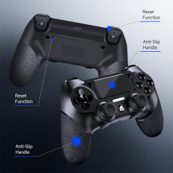 AceGamer 2 Pack Wireless Controller für PS4，Game Controller für PS4/Pro/Slim/PC，Gamepad Joystick mit Turbo/Zurück Taste/Dual
