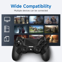AceGamer 2 Pack Wireless Controller für PS4，Game Controller für PS4/Pro/Slim/PC，Gamepad Joystick mit Turbo/Zurück Taste/Dual