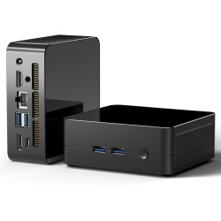 Mini PC Gaming AMD Ryzen 5 3550H 16GB DDR4 RAM 512GB NVME SSD，Mini Computer Win11 Pro/WiFi 6/ BT-5.2/ USB*4/ Type-C mit allen