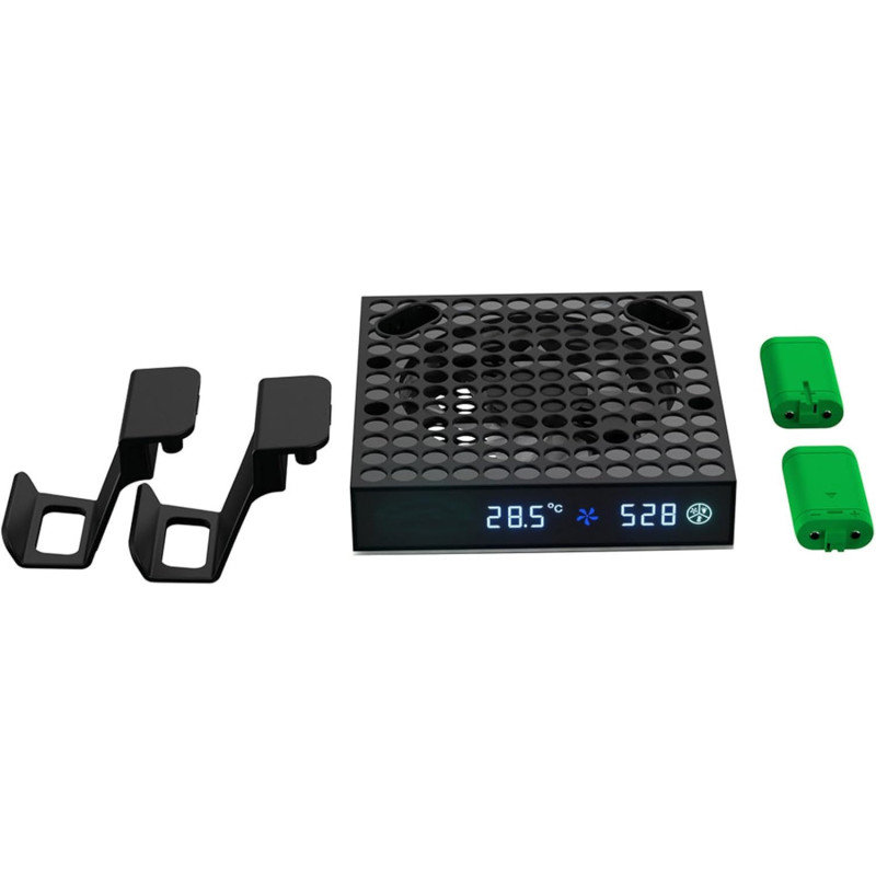 Uqezagpa RGB-Lüfterständer für Host-Konsolen, 3 Geschwindigkeiten, einstellbare Geschwindigkeit, Wärmeableitung, Ventilator,