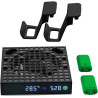 Uqezagpa RGB-Lüfterständer für Host-Konsolen, 3 Geschwindigkeiten, einstellbare Geschwindigkeit, Wärmeableitung, Ventilator,