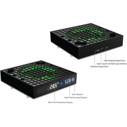 Uqezagpa RGB-Lüfterständer für Host-Konsolen, 3 Geschwindigkeiten, einstellbare Geschwindigkeit, Wärmeableitung, Ventilator,