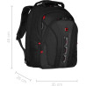WENGER Legacy Laptop-Tasche, Notebook, Aktentasche, Organizer, Damen Herren, Büro Business-Reisen Uni, Schwarz/Grau