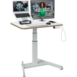 Leitz Ergo Compact Workstation Kleiner Elektrischer höhenverstellbarer Sitz-/Steh-Schreibtisch, 80 x 60 cm, Stehpult belastbar