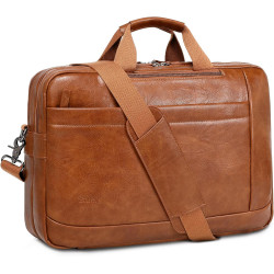 Herren Messenger Bag 17,3 Zoll Canvas/Leder Laptoptasche Rucksack für Herren Aktentasche Computer Handtaschen Schultertasche