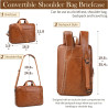 Herren Messenger Bag 17,3 Zoll Canvas/Leder Laptoptasche Rucksack für Herren Aktentasche Computer Handtaschen Schultertasche
