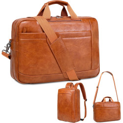 Herren Messenger Bag 17,3 Zoll Canvas/Leder Laptoptasche Rucksack für Herren Aktentasche Computer Handtaschen Schultertasche