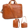 Herren Messenger Bag 17,3 Zoll Canvas/Leder Laptoptasche Rucksack für Herren Aktentasche Computer Handtaschen Schultertasche