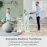Leitz Ergo Compact Workstation Set Elektrischer höhenverstellbarer Sitz-/Steh-Schreibtisch mit Multi-Winkel Laptopständer, 80 x