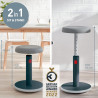 Leitz Ergo Compact Workstation Set Elektrischer höhenverstellbarer Sitz-/Steh-Schreibtisch mit Multi-Winkel Laptopständer, 80 x