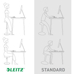 Leitz Ergo Compact Workstation Set Elektrischer höhenverstellbarer Sitz-/Steh-Schreibtisch mit Multi-Winkel Laptopständer, 80 x