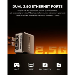 AOOSTAR Mini-PC Desktop Computer, N1 PRO Twin Lake N150 Mini PC(bis zu 3,6 GHz), 12GB LPDDR5(4800 MHz) RAM 512GB SSD Mini
